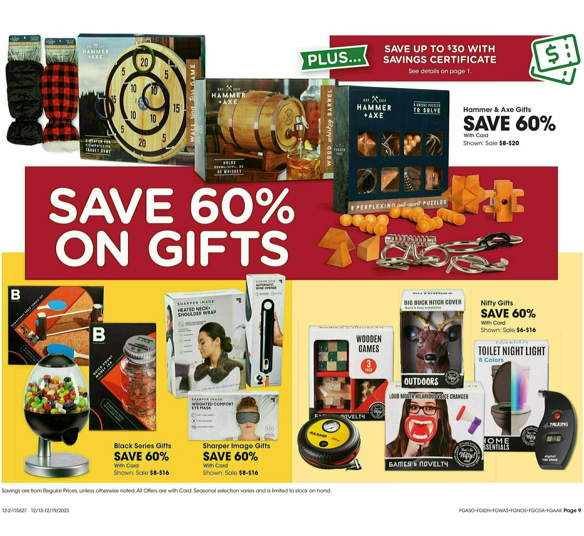 Fred Meyer General Merchandise Weekly Ad from December 13