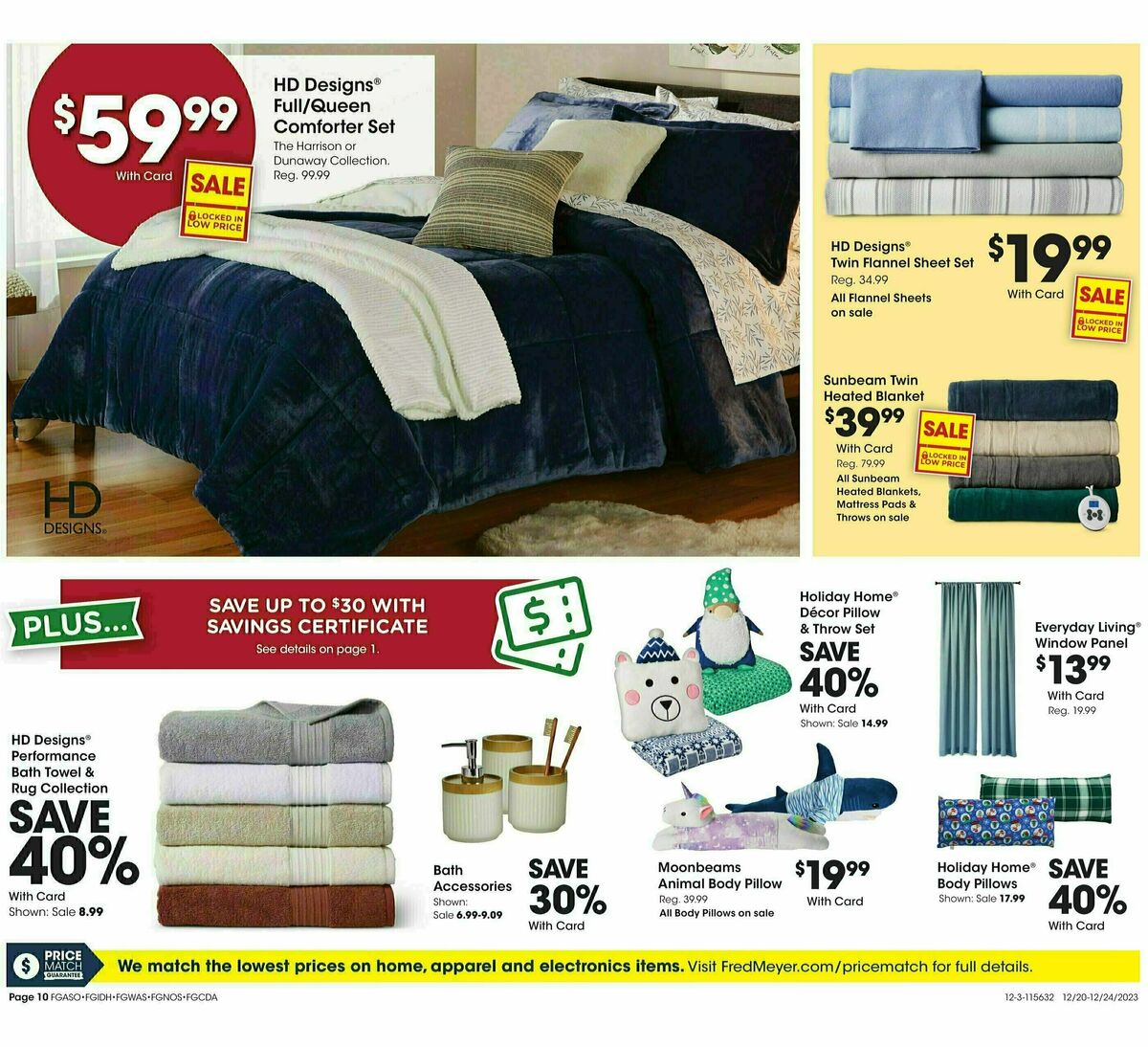 Fred Meyer General Merchandise Weekly Ad from December 20