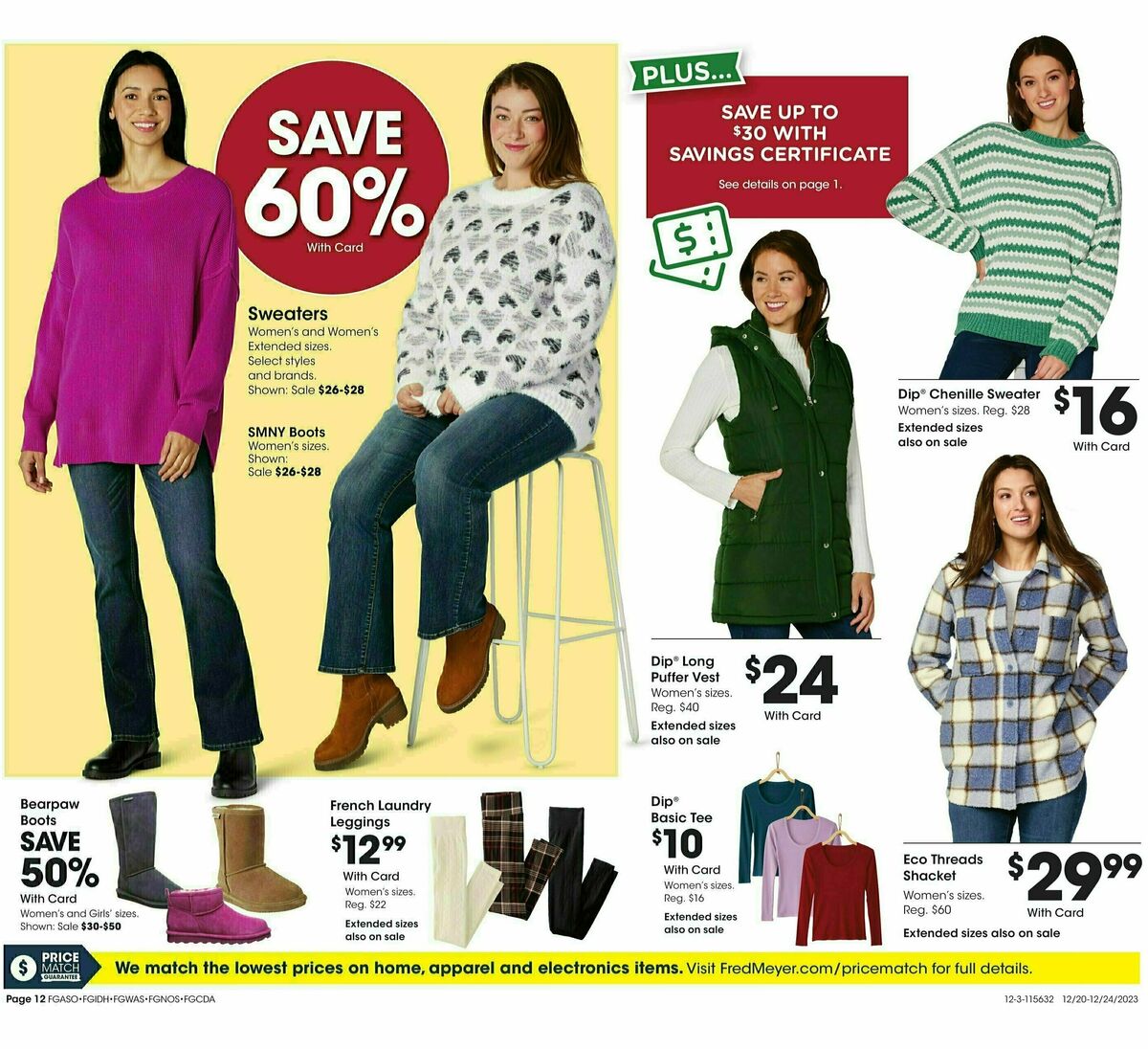 Fred Meyer General Merchandise Weekly Ad from December 20