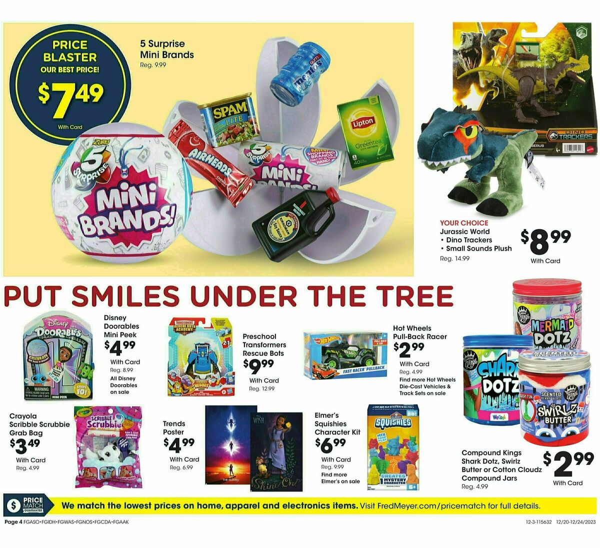 Fred Meyer General Merchandise Weekly Ad from December 20