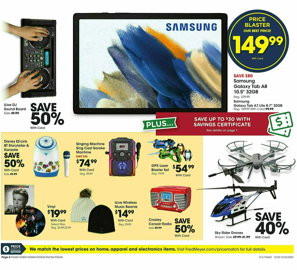 Fred Meyer General Merchandise Weekly Ad from December 20