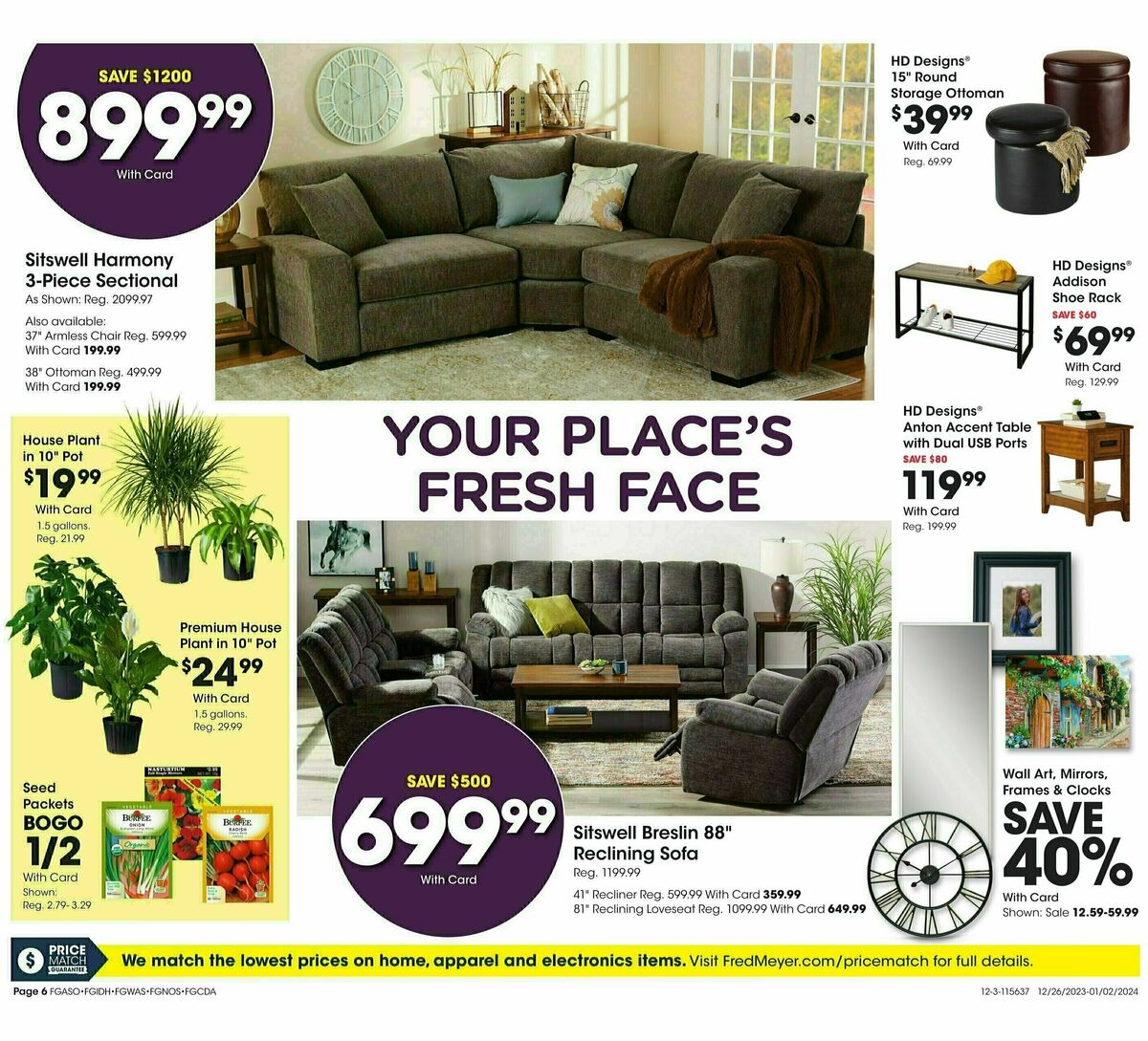 Fred Meyer General Merchandise Weekly Ad from December 27