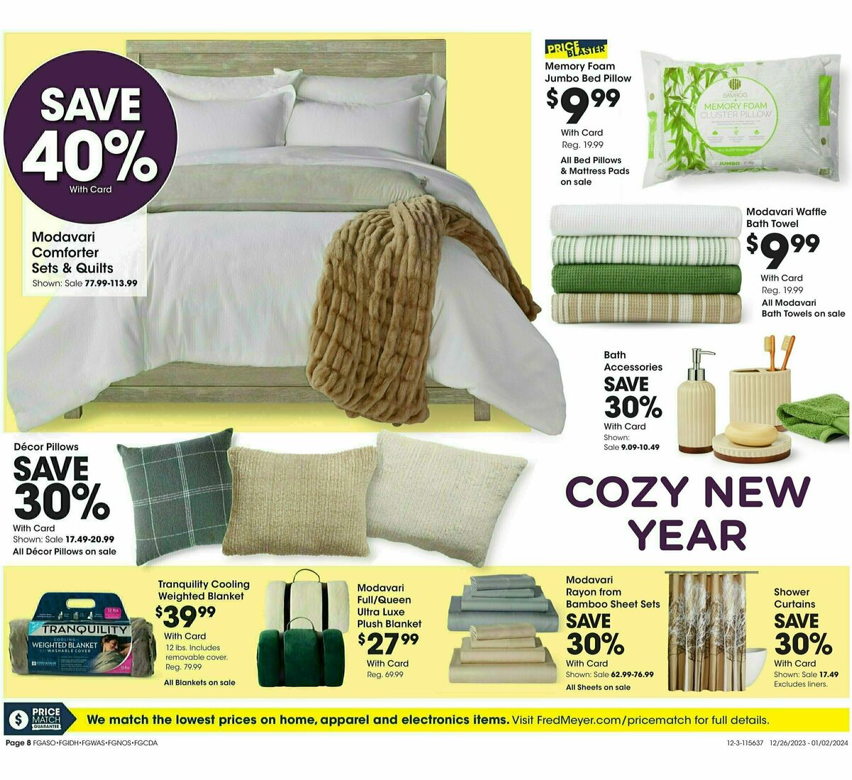 Fred Meyer General Merchandise Weekly Ad from December 27