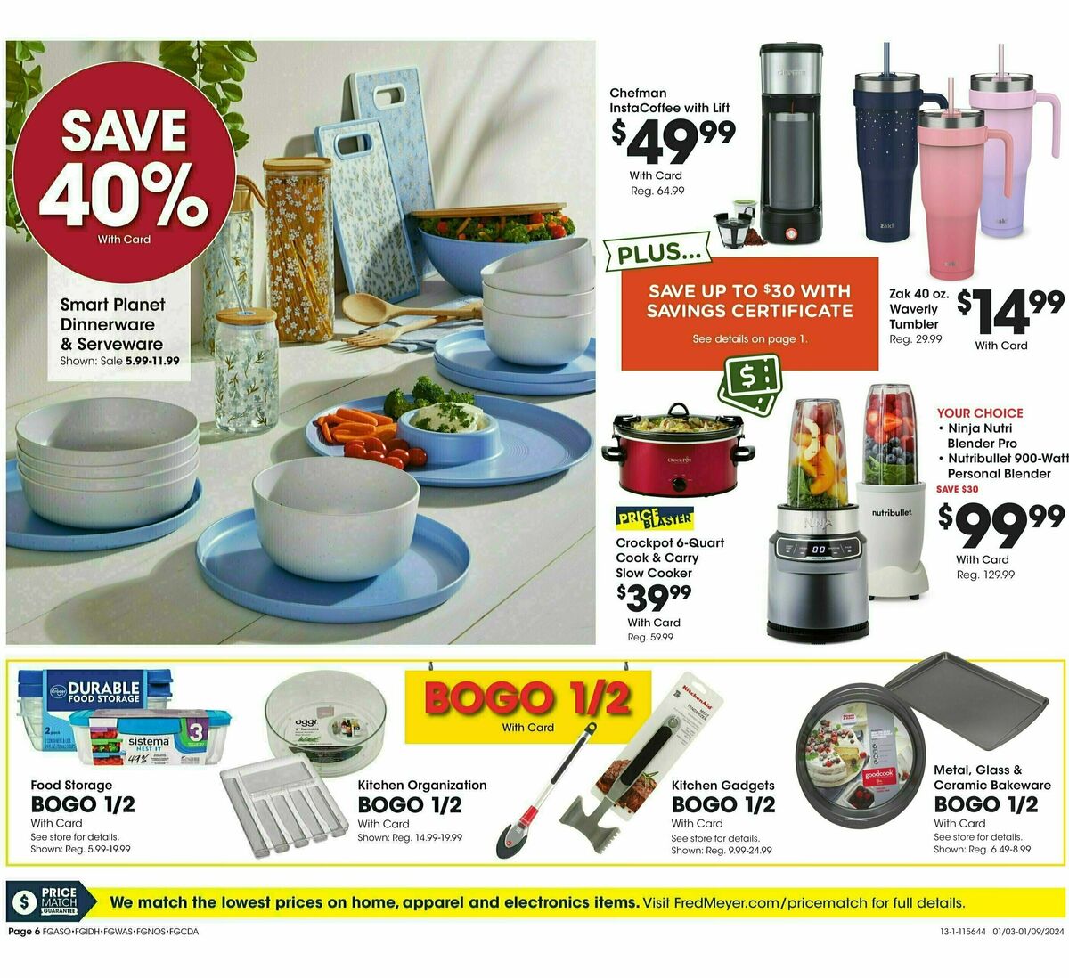 Fred Meyer Ship to Home Weekly Ad from January 3