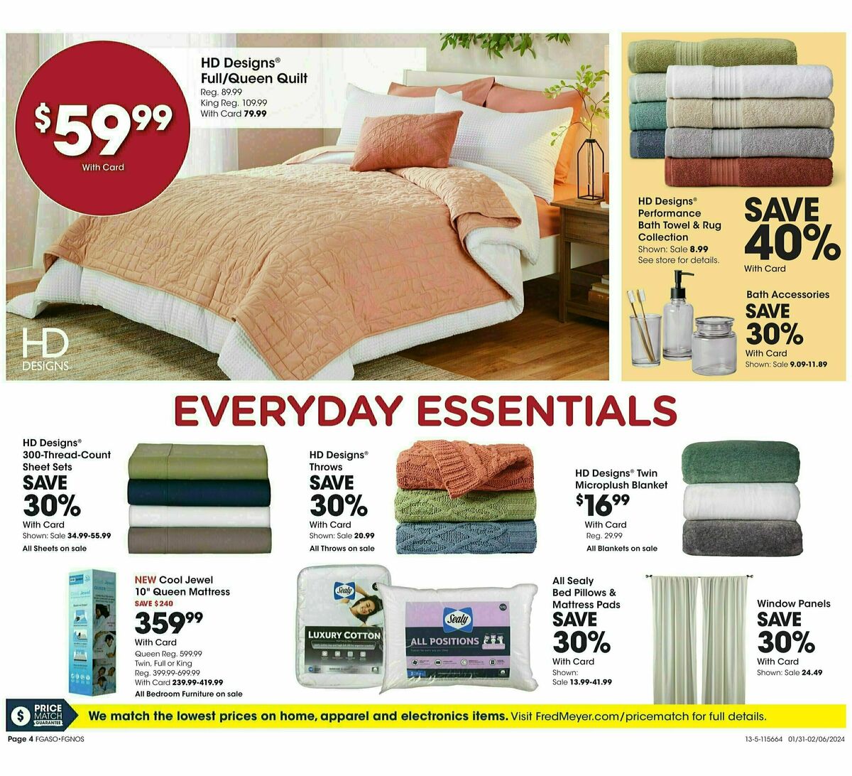 Fred Meyer General Merchandise Weekly Ad from January 31