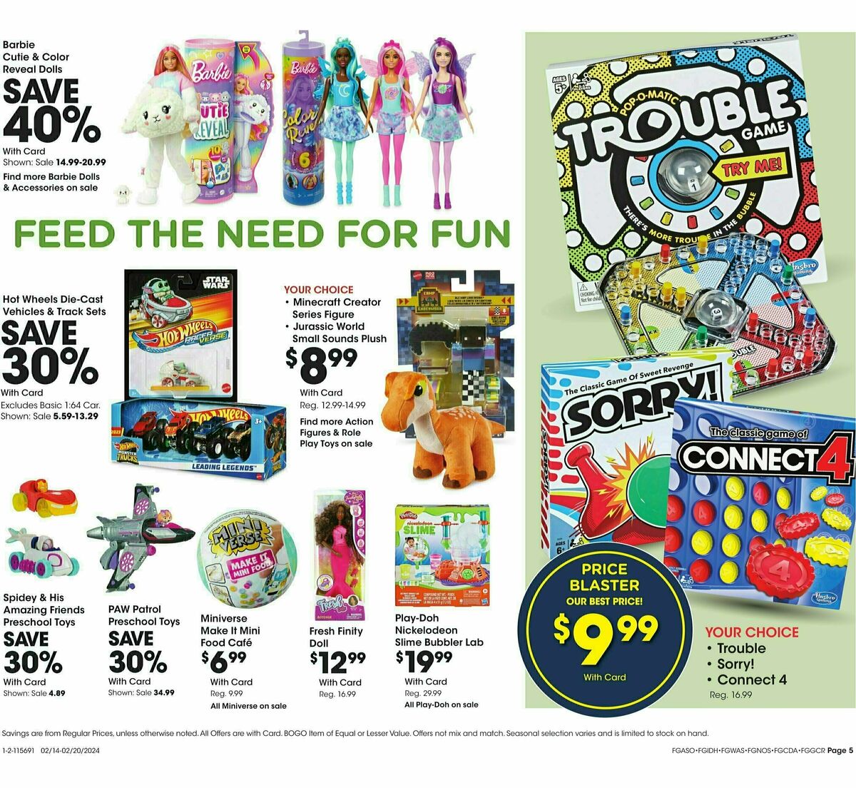 Fred Meyer General Merchandise Weekly Ad from February 14