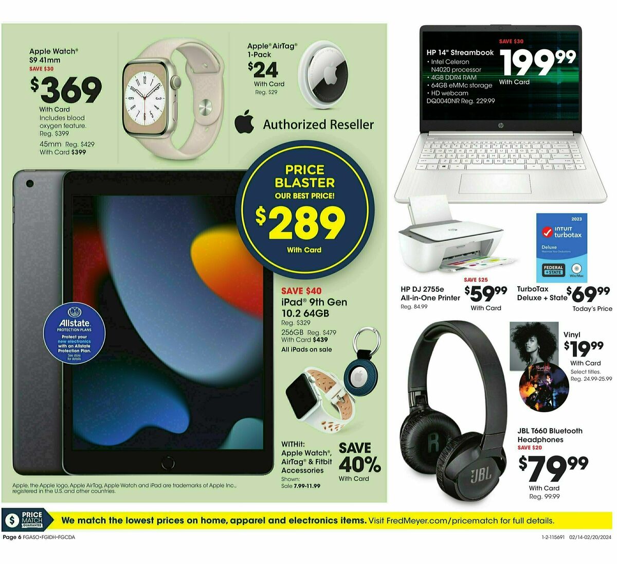 Fred Meyer General Merchandise Weekly Ad from February 14