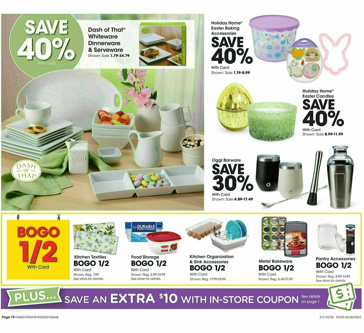 Fred Meyer General Merchandise Weekly Ad from March 20