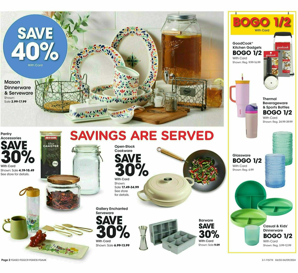 Fred Meyer General Merchandise Weekly Ad from April 3