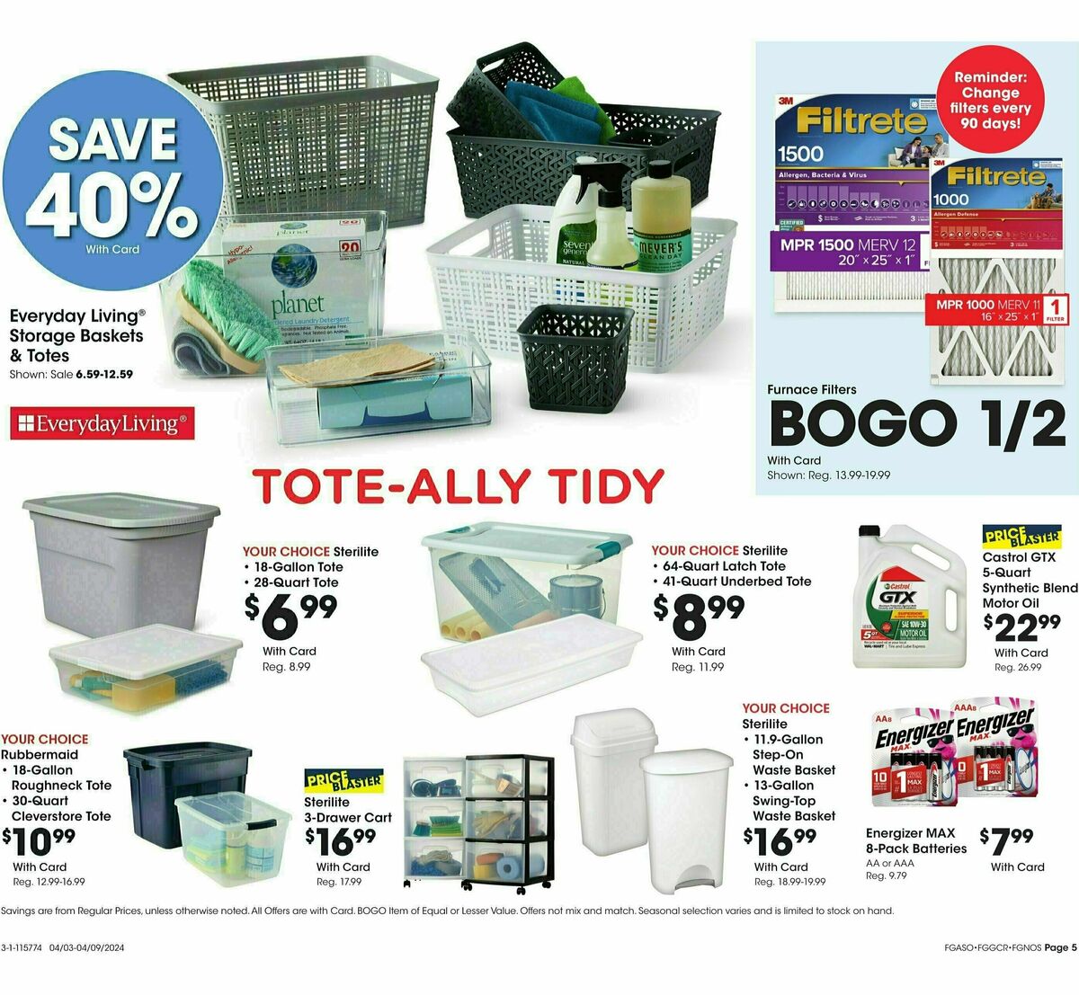 Fred Meyer General Merchandise Weekly Ad from April 3