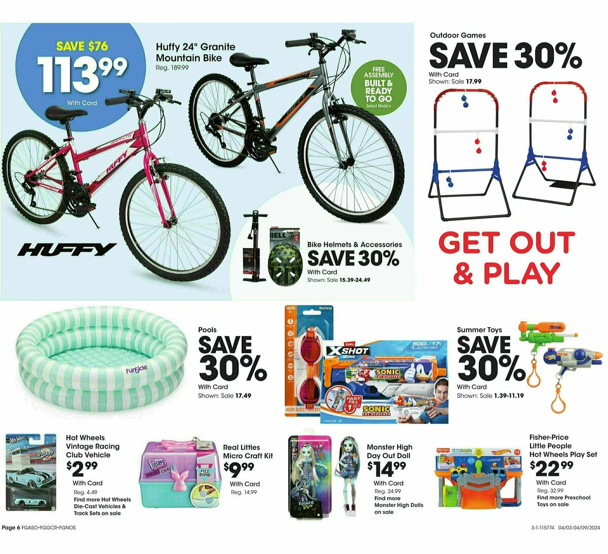 Fred Meyer General Merchandise Weekly Ad from April 3