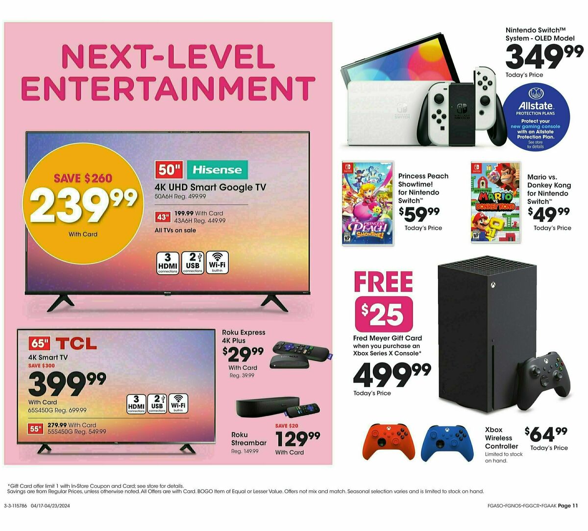 Fred Meyer General Merchandise Weekly Ad from April 17