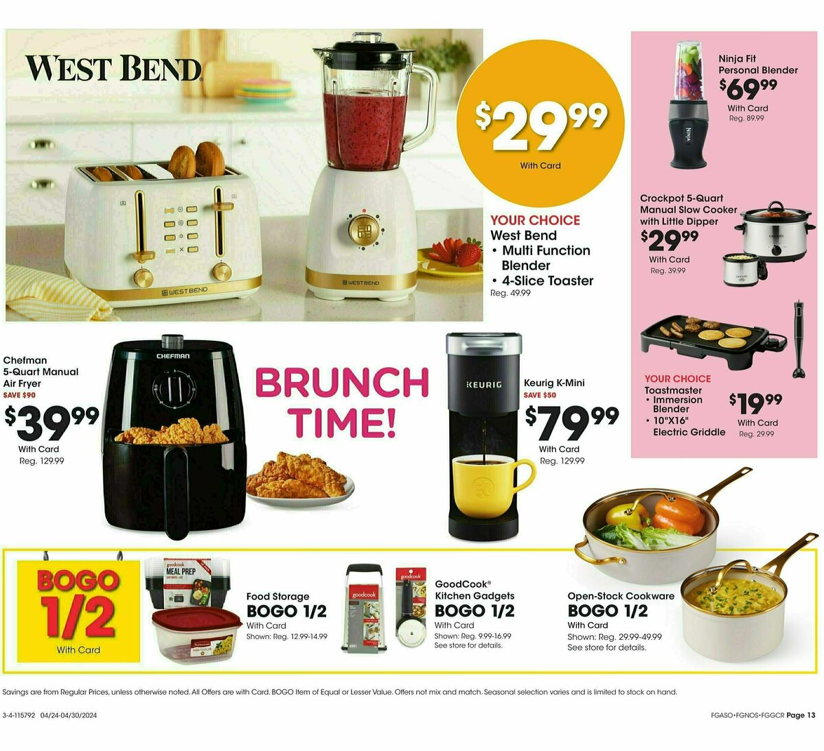 Fred Meyer General Merchandise Weekly Ad from April 24