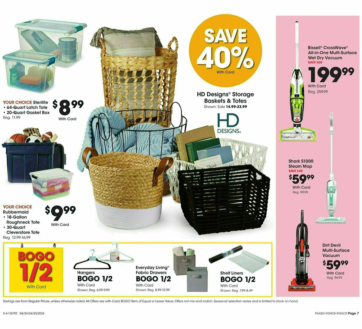 Fred Meyer General Merchandise Weekly Ad from April 24