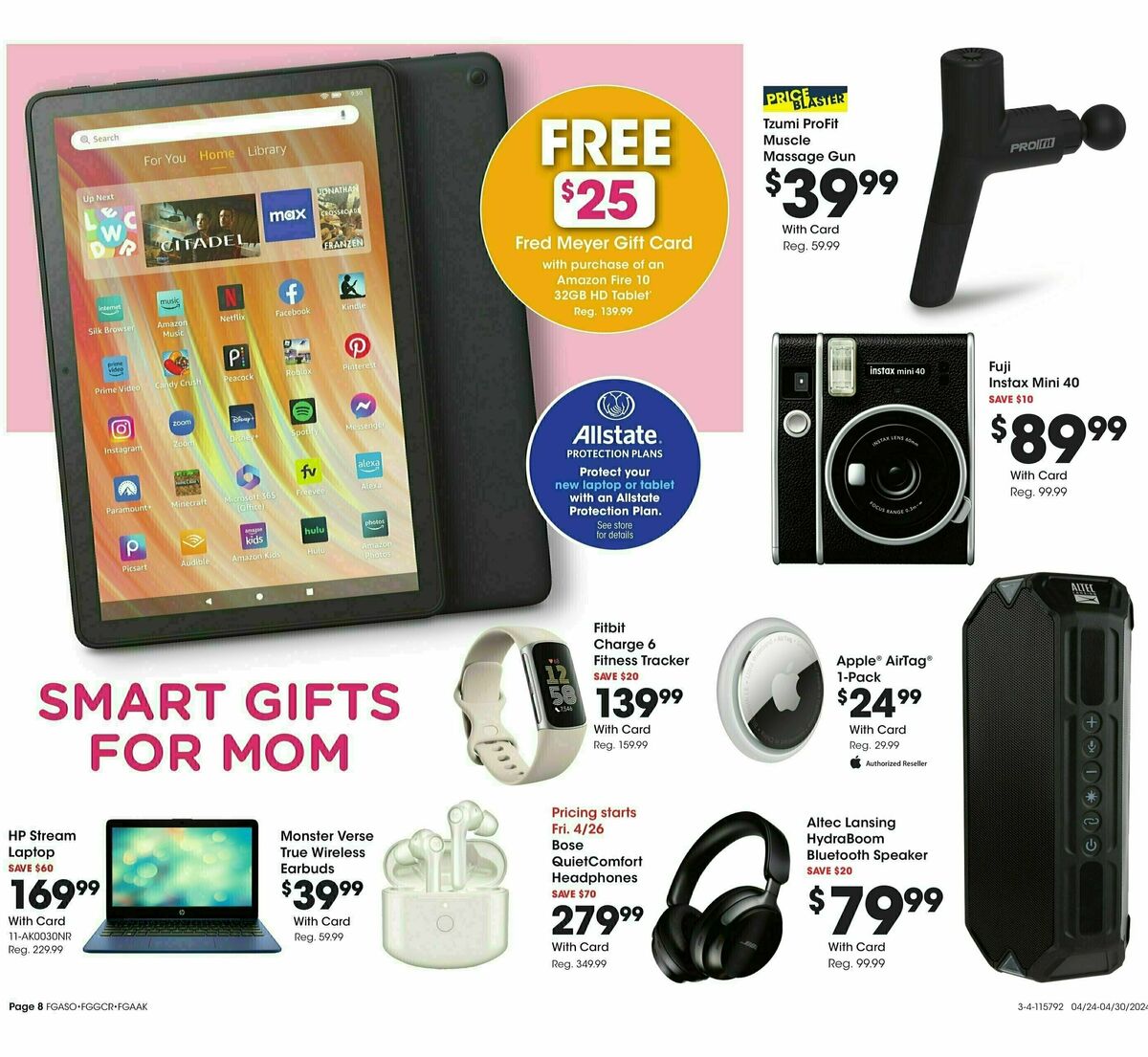 Fred Meyer General Merchandise Weekly Ad from April 24