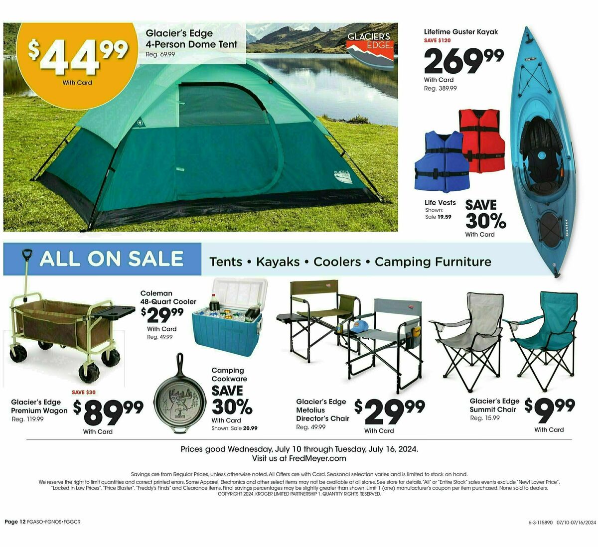 Fred Meyer General Merchandise Weekly Ad from July 10