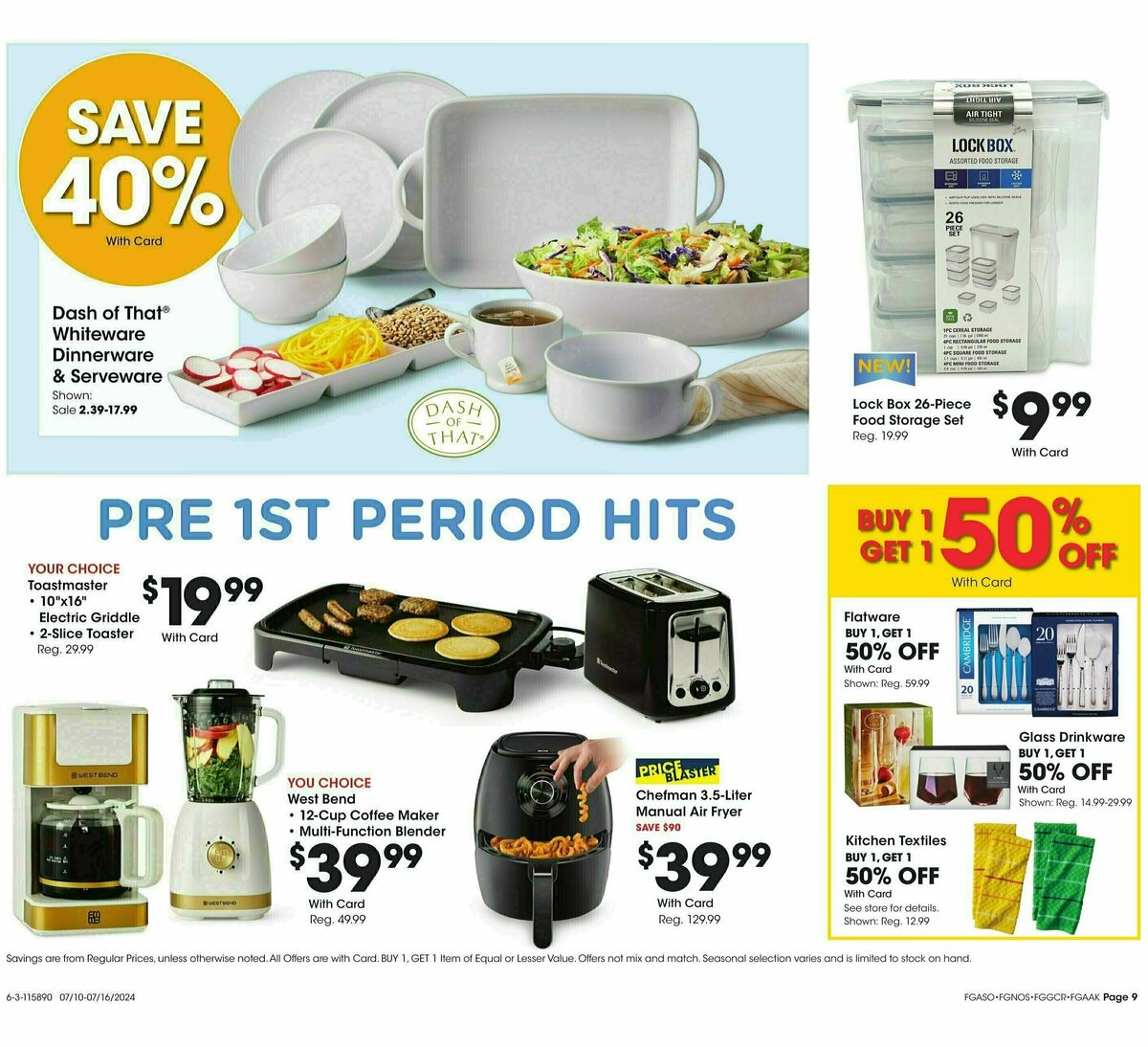 Fred Meyer General Merchandise Weekly Ad from July 10