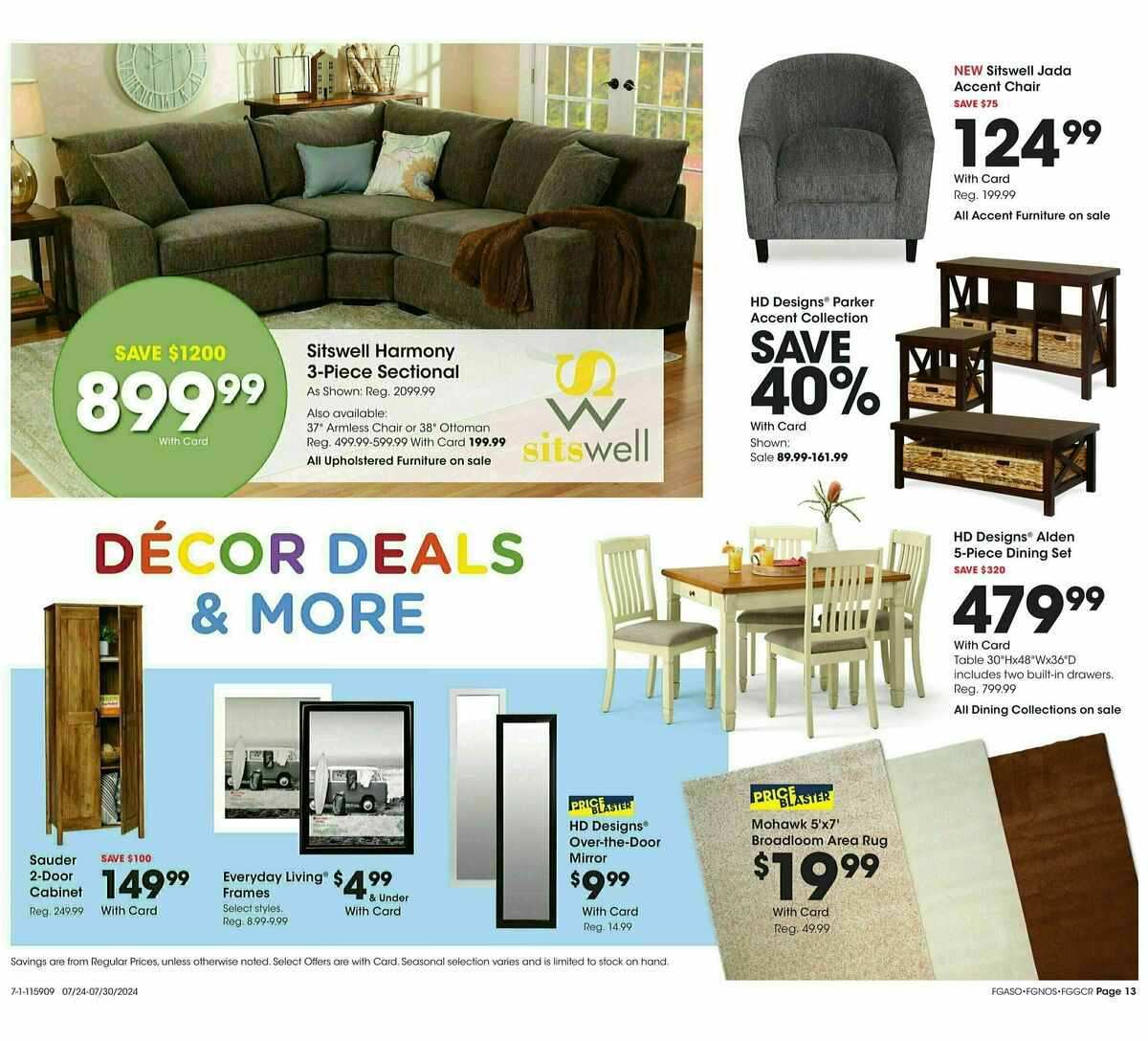 Fred Meyer General Merchandise Weekly Ad from July 24