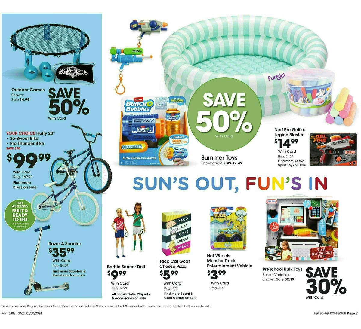 Fred Meyer General Merchandise Weekly Ad from July 24