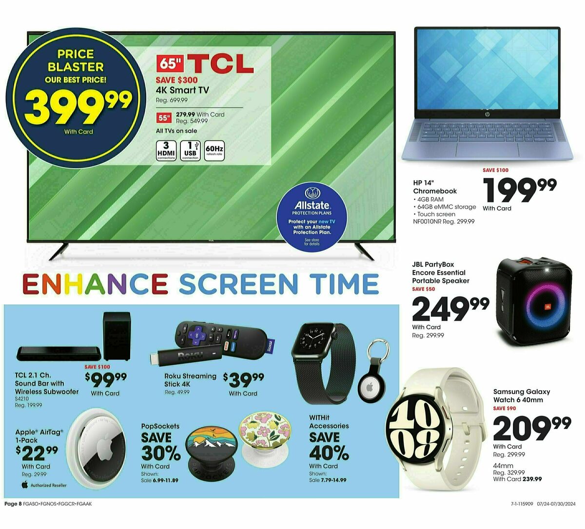 Fred Meyer General Merchandise Weekly Ad from July 24