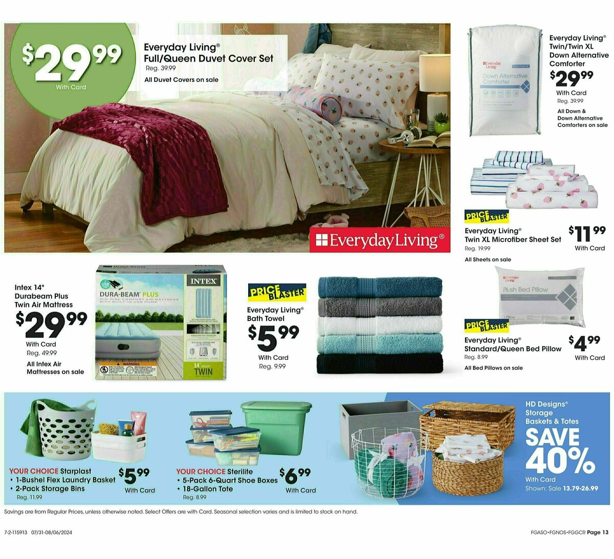 Fred Meyer General Merchandise Weekly Ad from July 31