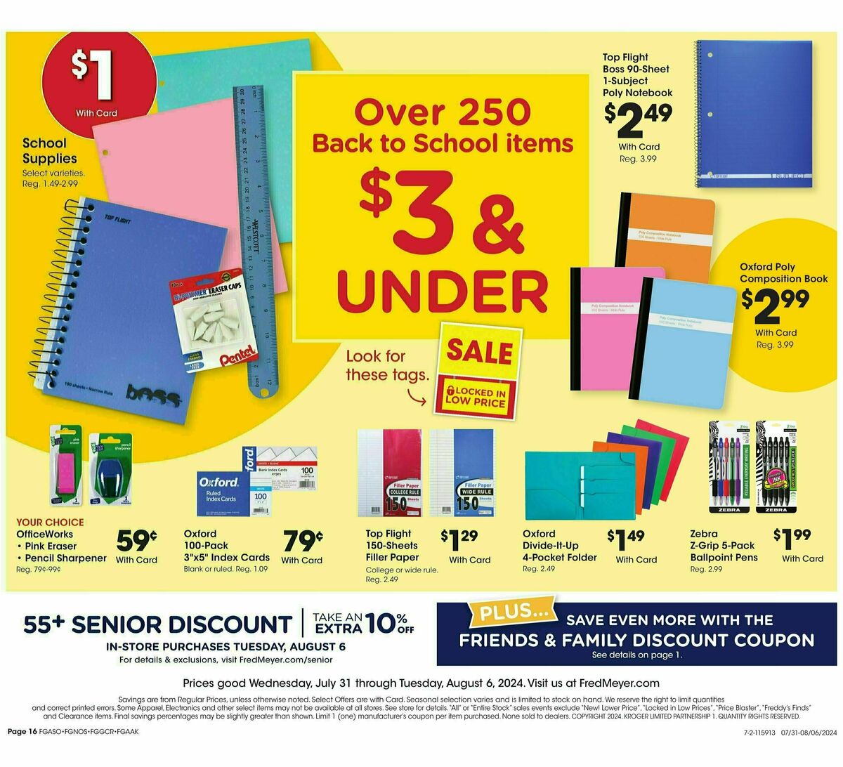 Fred Meyer General Merchandise Weekly Ad from July 31