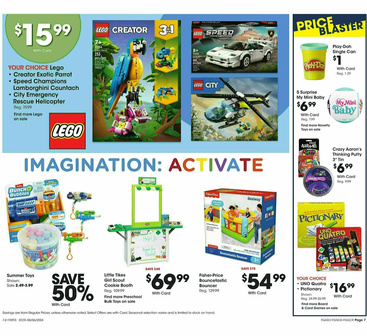 Fred Meyer General Merchandise Weekly Ad from July 31