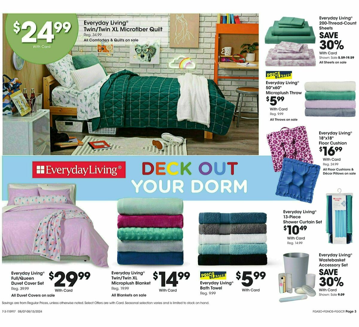 Fred Meyer General Merchandise Weekly Ad from August 7