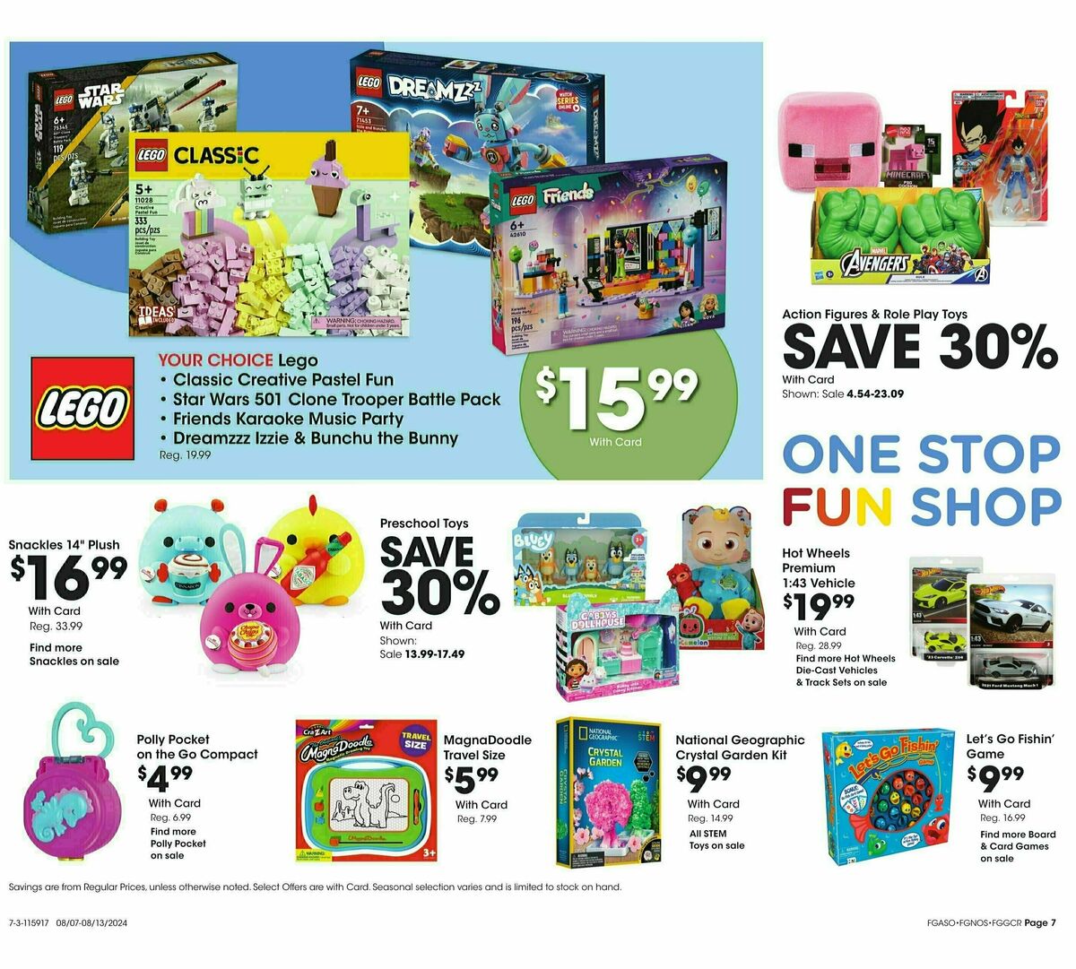 Fred Meyer General Merchandise Weekly Ad from August 7