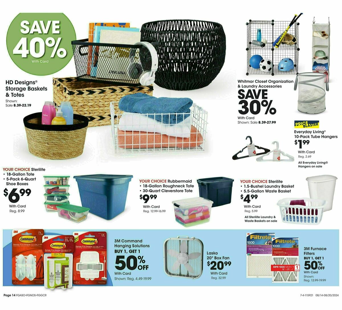 Fred Meyer General Merchandise Weekly Ad from August 14