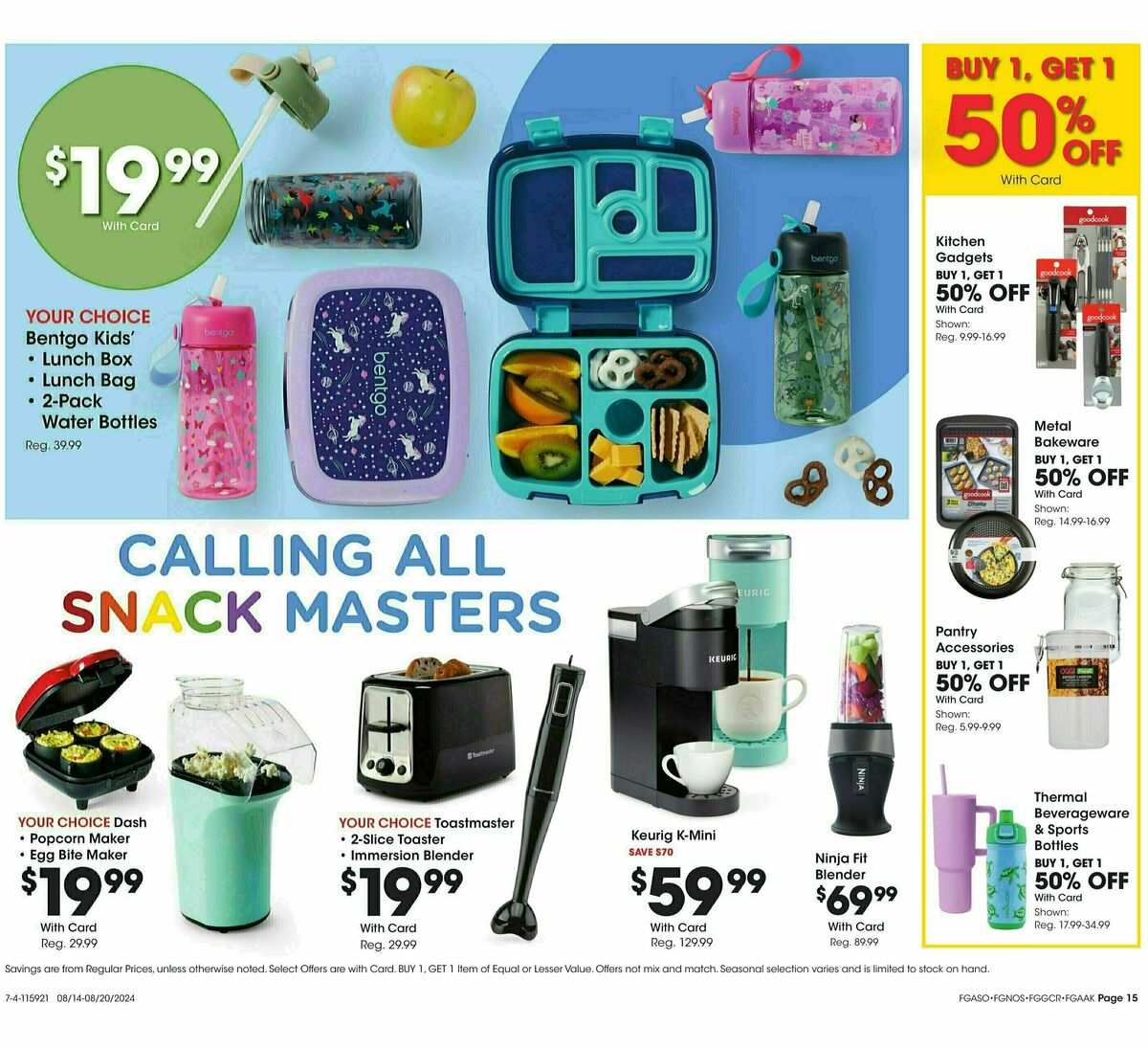 Fred Meyer General Merchandise Weekly Ad from August 14