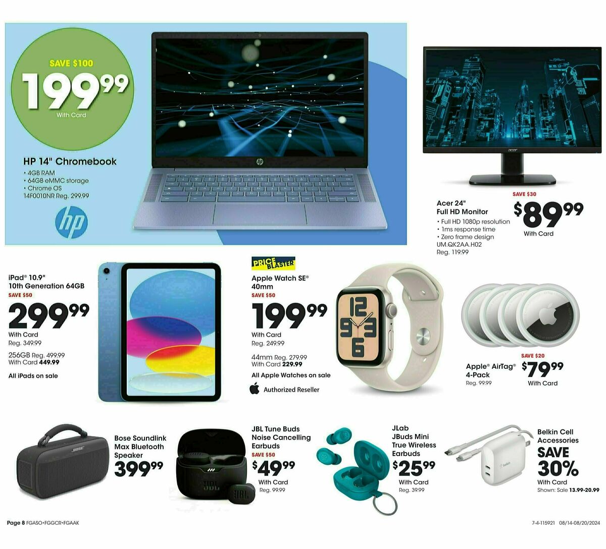 Fred Meyer General Merchandise Weekly Ad from August 14