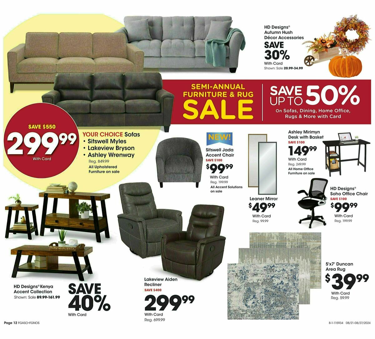 Fred Meyer General Merchandise Weekly Ad from August 21