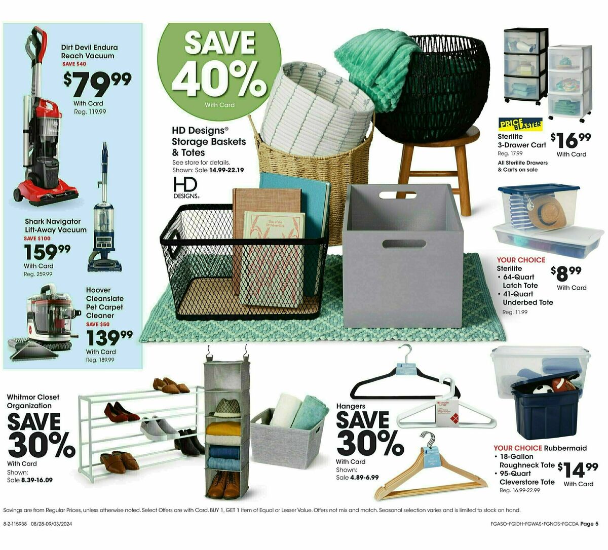 Fred Meyer General Merchandise Weekly Ad from August 28