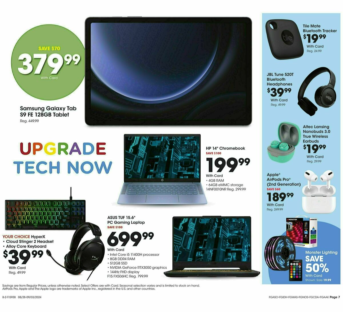 Fred Meyer General Merchandise Weekly Ad from August 28