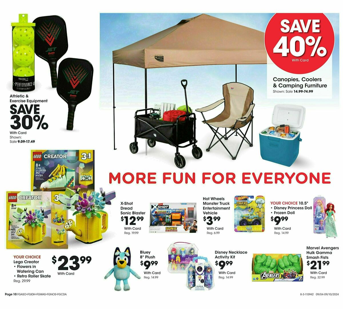 Fred Meyer General Merchandise Weekly Ad from September 4