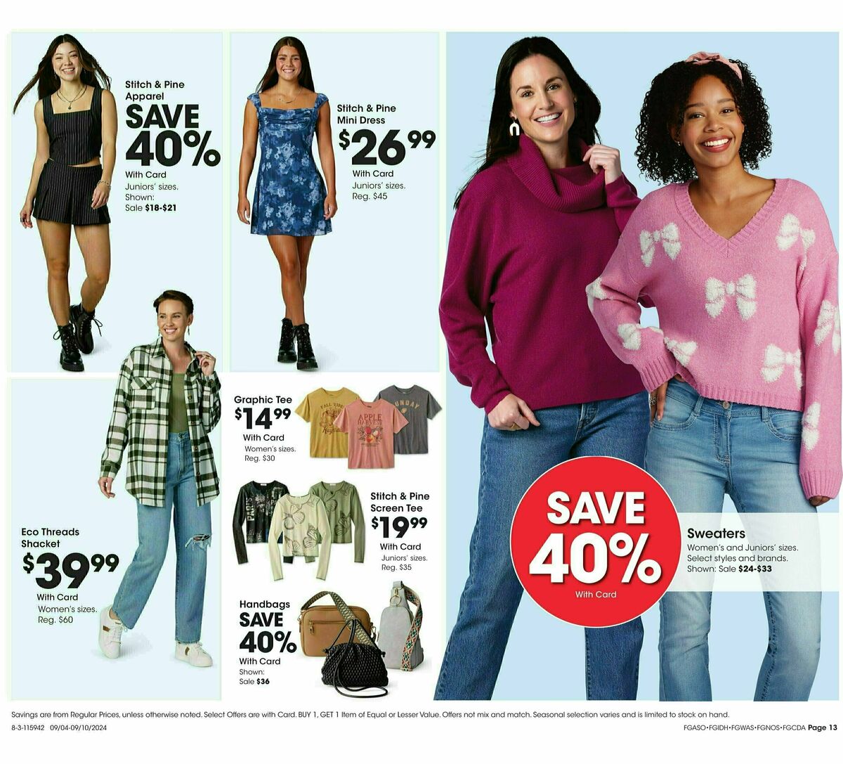 Fred Meyer General Merchandise Weekly Ad from September 4