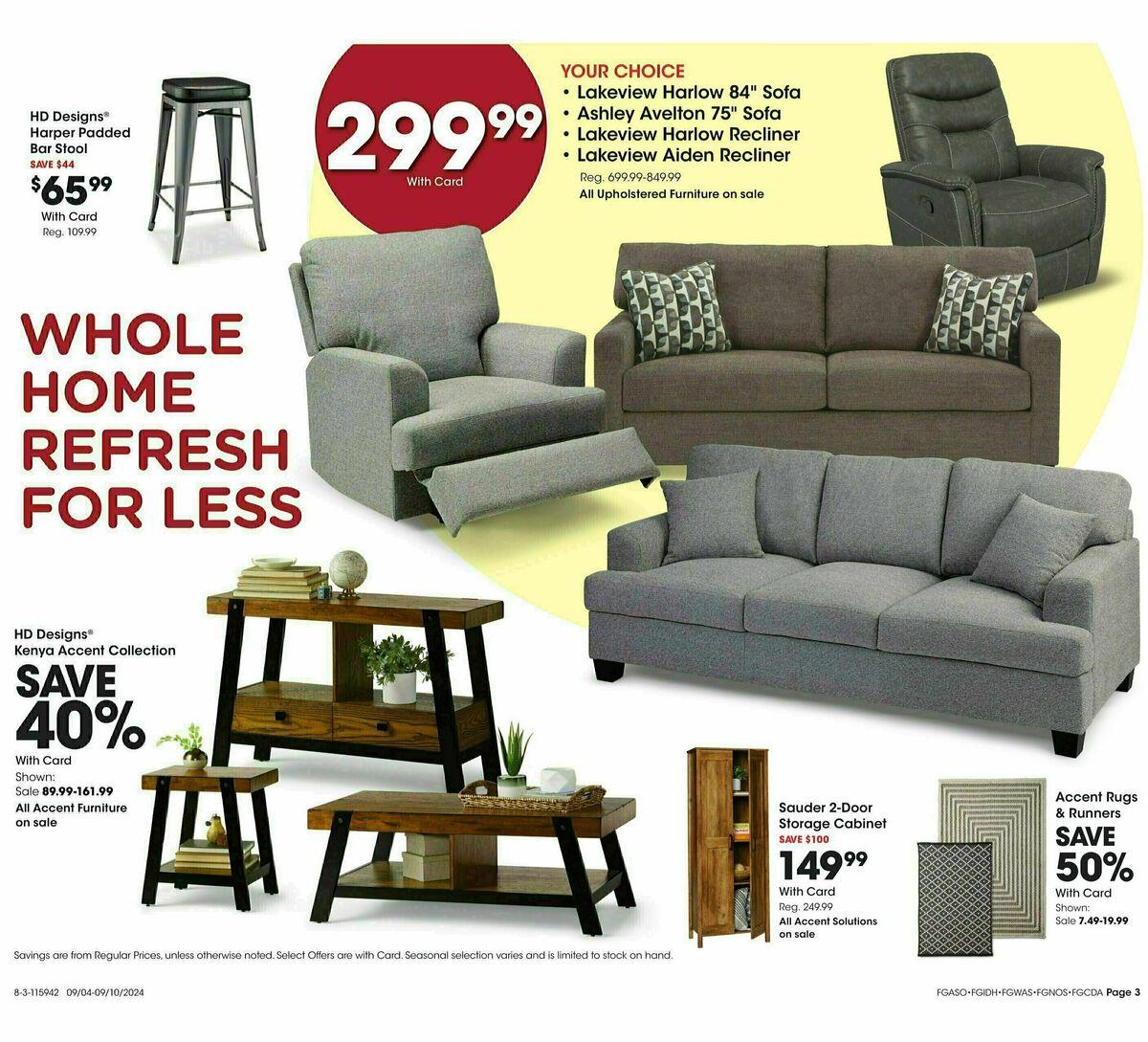 Fred Meyer General Merchandise Weekly Ad from September 4