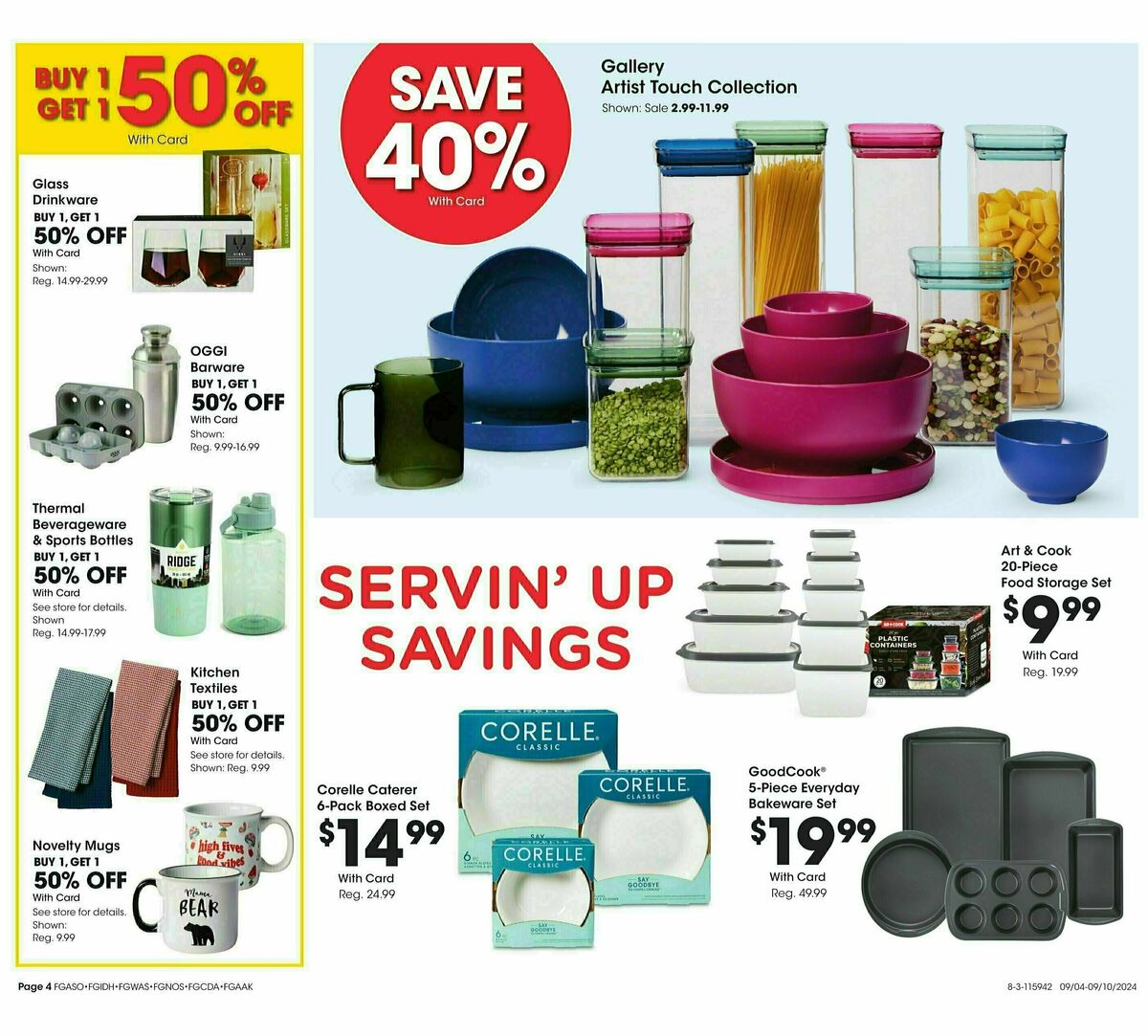 Fred Meyer General Merchandise Weekly Ad from September 4