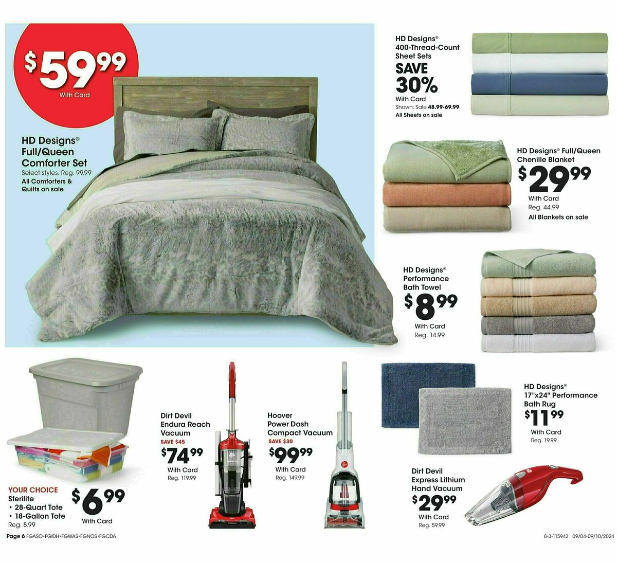 Fred Meyer General Merchandise Weekly Ad from September 4