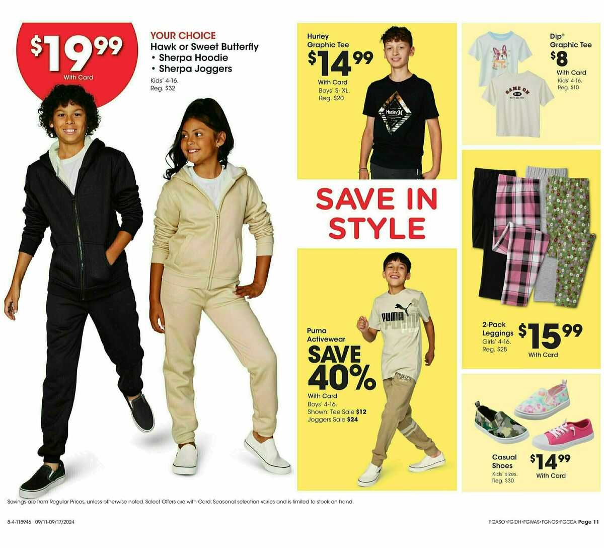 Fred Meyer Home & Apparel Weekly Ad from September 11