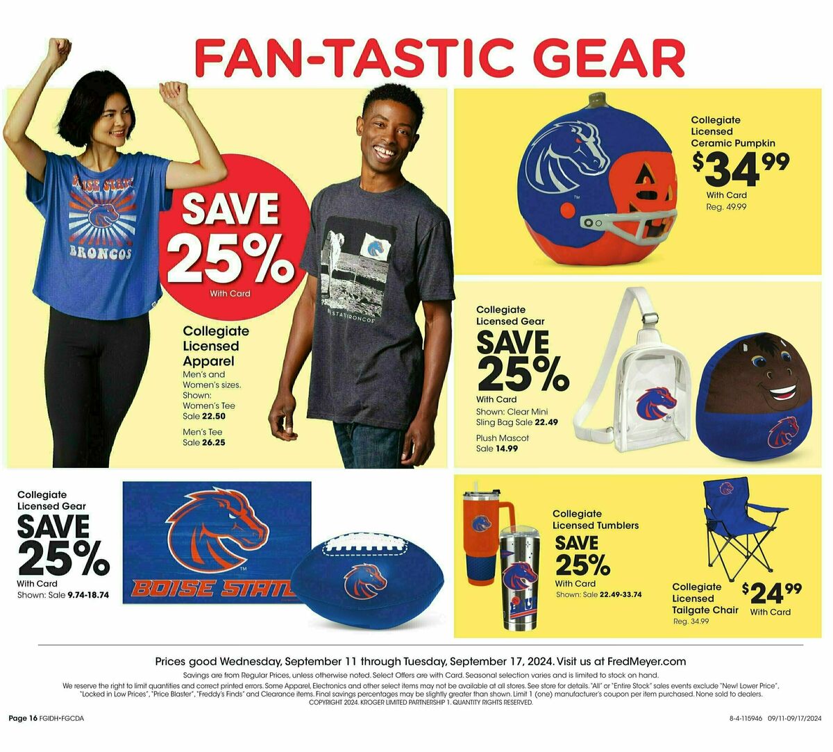 Fred Meyer Home & Apparel Weekly Ad from September 11