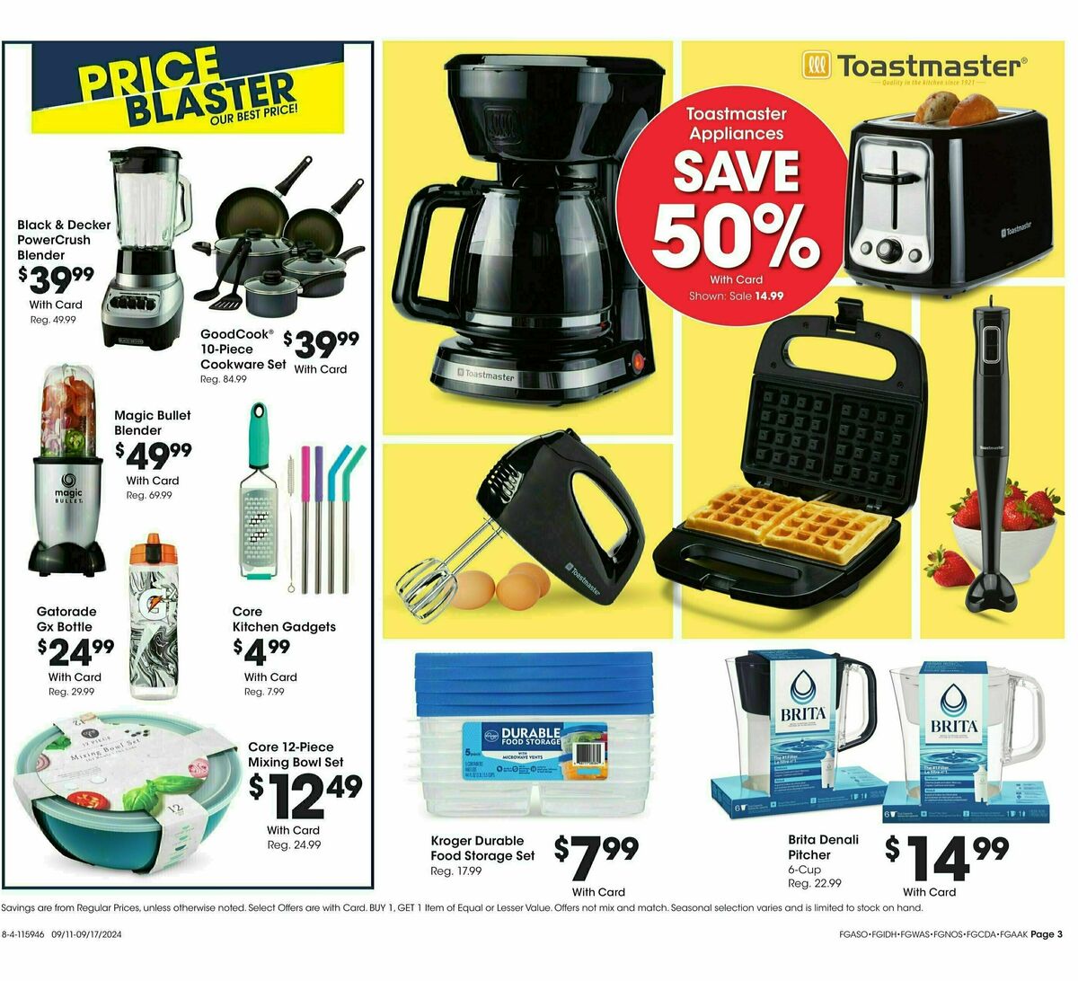 Fred Meyer Home & Apparel Weekly Ad from September 11