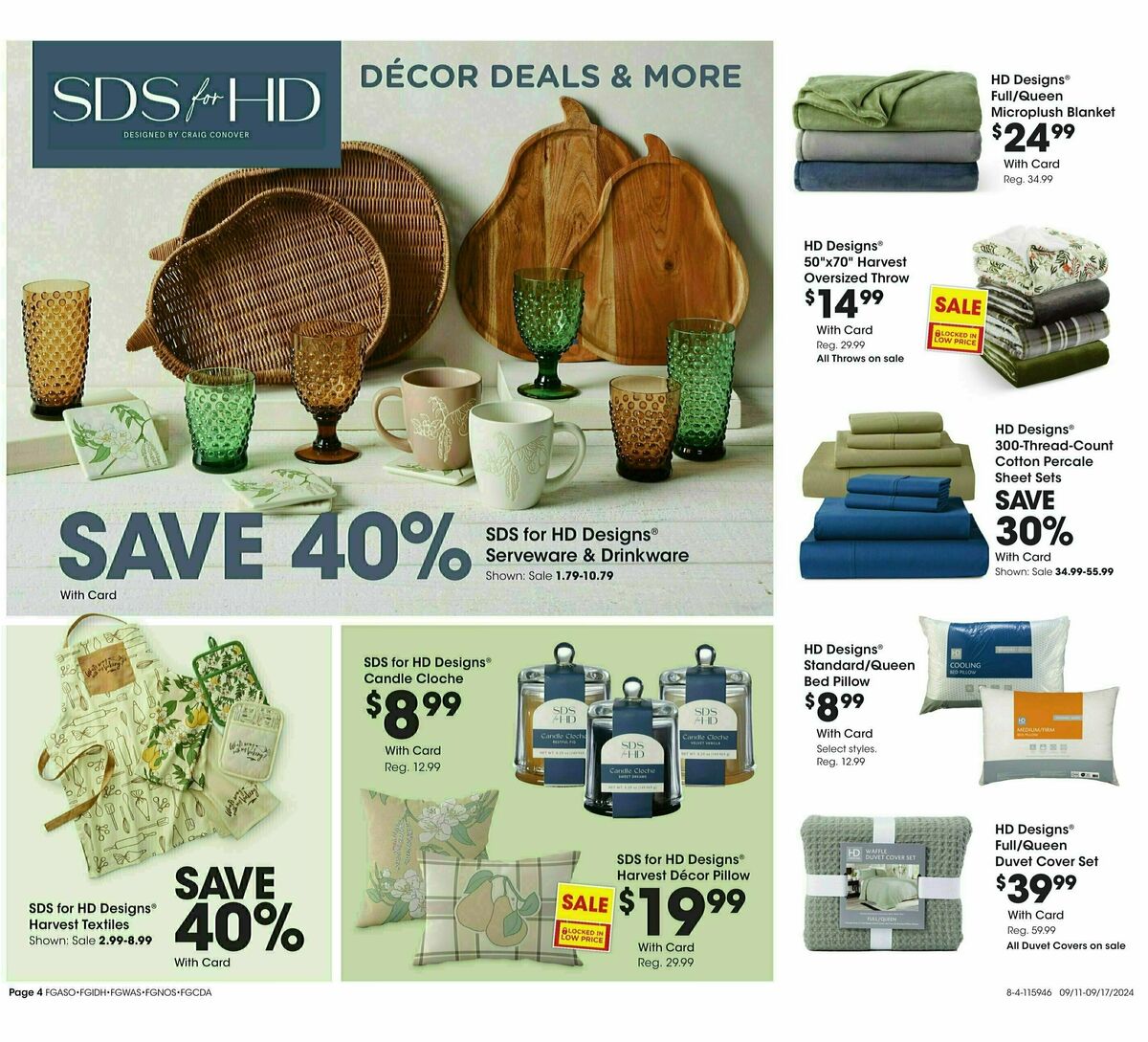 Fred Meyer Home & Apparel Weekly Ad from September 11