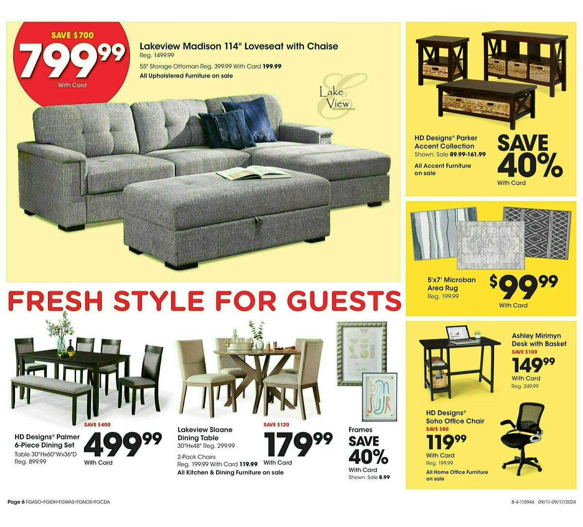 Fred Meyer Home & Apparel Weekly Ad from September 11