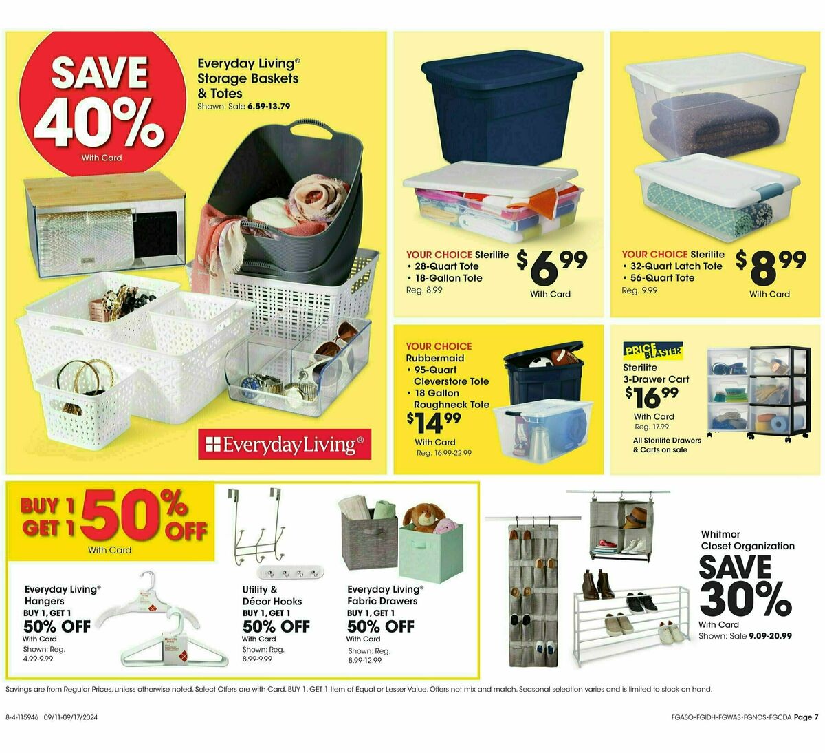 Fred Meyer Home & Apparel Weekly Ad from September 11