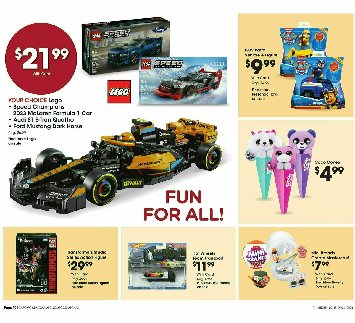 Fred Meyer Home & Apparel Weekly Ad from September 18