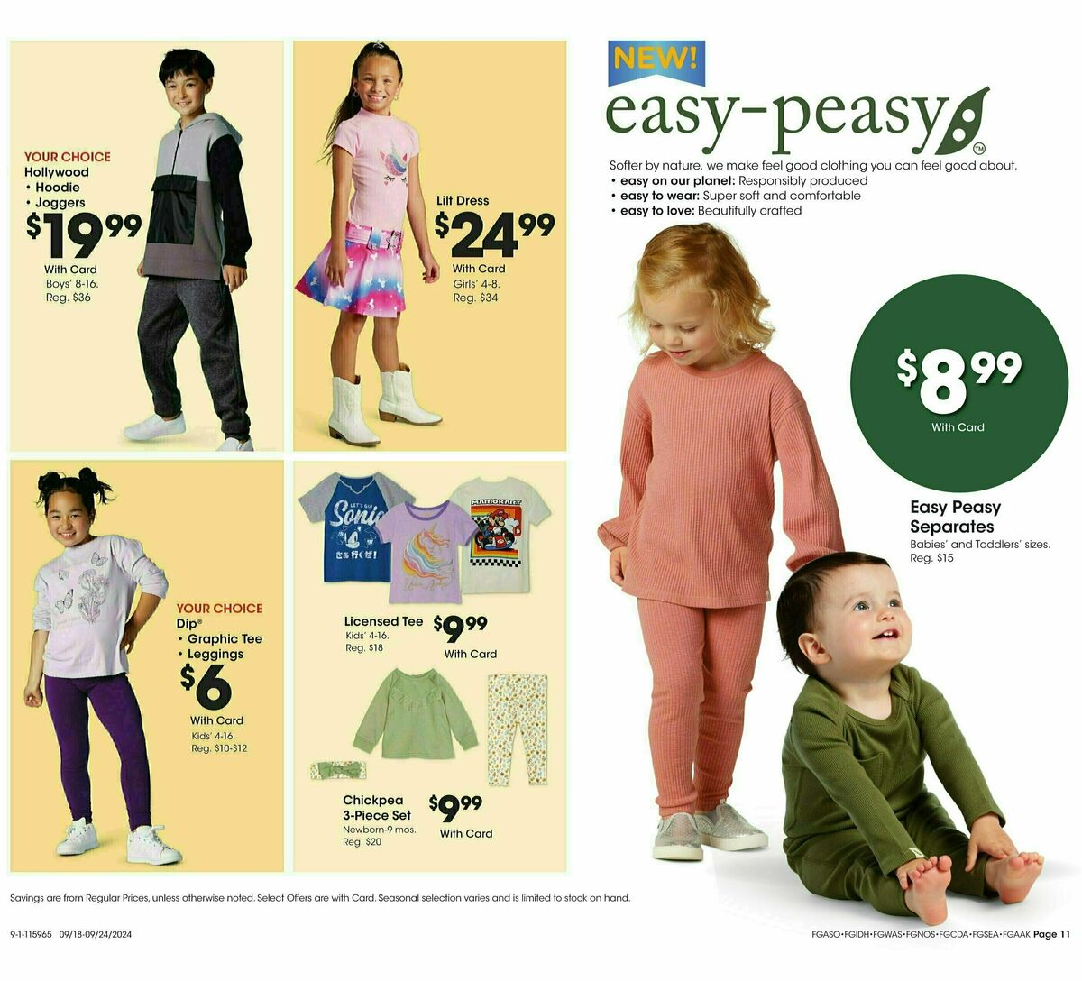 Fred Meyer Home & Apparel Weekly Ad from September 18