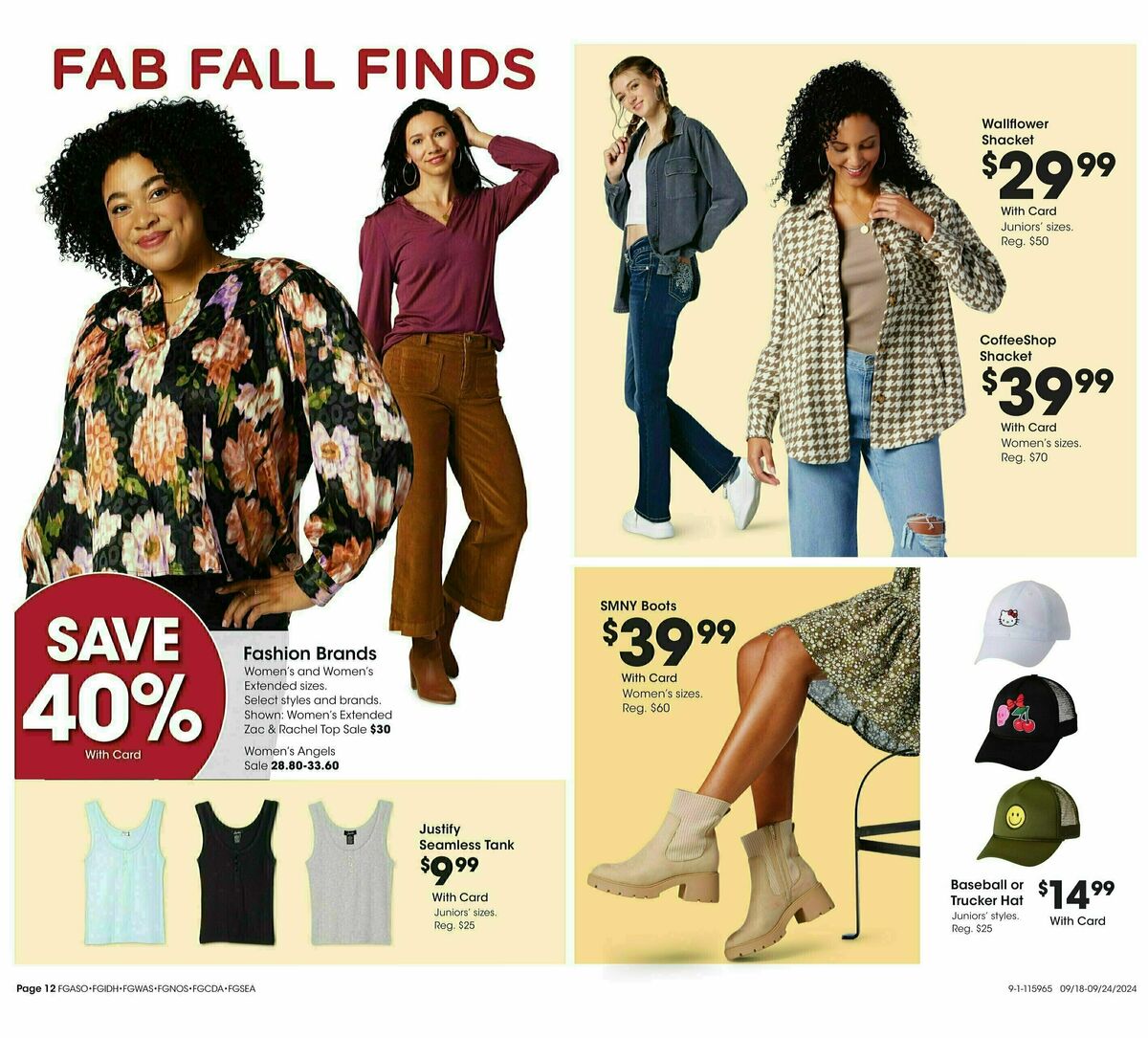 Fred Meyer Home & Apparel Weekly Ad from September 18