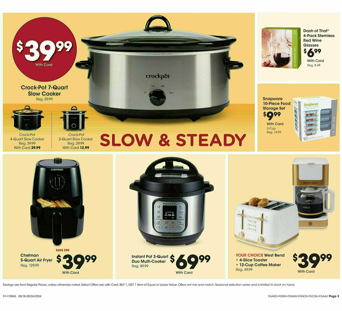 Fred Meyer Home & Apparel Weekly Ad from September 18